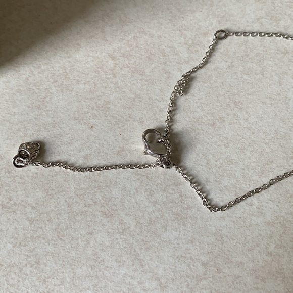 Swarovski silver crystal circle necklace - Picture 2 of 3